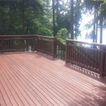 Decks cleaned and stained to look good as new