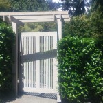 Garden gate painted to look good as new